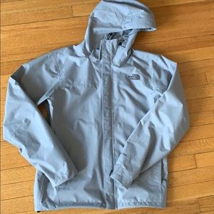 The North Face HyVent 2.5L Waterproof gray jacket